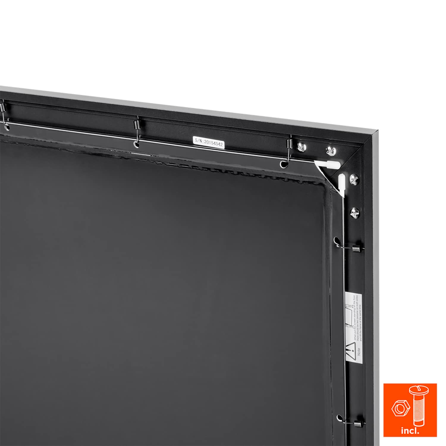 celexon HomeCinema Rahmen-Leinwand 70" | 160x90 cm 16:9 | langlebige 4K, Full-HD Beamer-Projektions-Leinwand mit top Planlage für Ihr Büro oder Heimkino | Aluminium-Frame zur Wandmontage