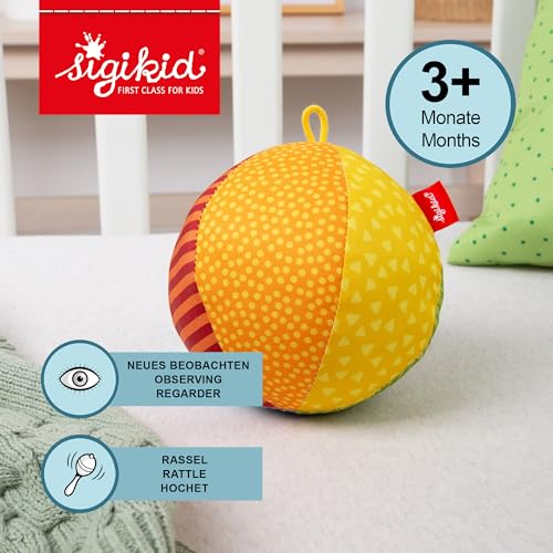 SIGIKID 49580 Softball klein Baby Activity PlayQ Mädchen und Jungen Babyspielzeug empfohlen ab 3 Monaten mehrfarbig