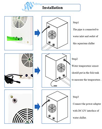 image for YJINGRUI 5Gal Aquarium Water Chiller Fish Tank Refrigerator 20-30℃ A