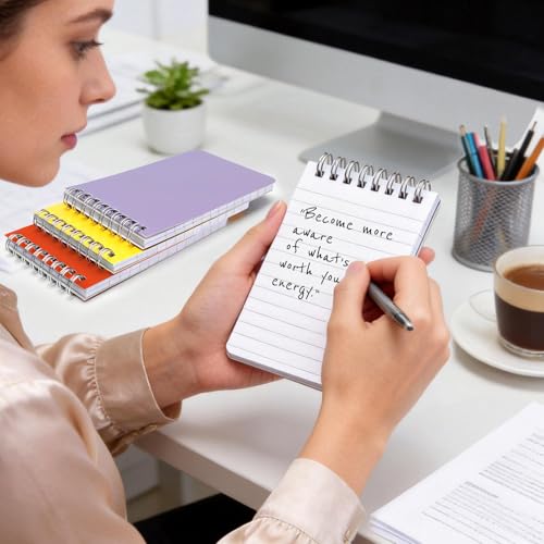 Petits blocs-notes pour bureau TUXIYA : 50 mini carnets de poche lignés 7,6x12,7 cm - 6