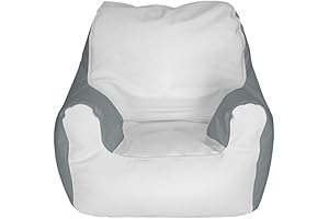 Armchair Marine Beanbag, Medium, Multi (White/Grey): Ultimate Comfort for Boating Adventures