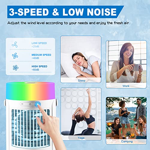 Mini appareil de refroidissement d'air portable 3 en 1 de table
