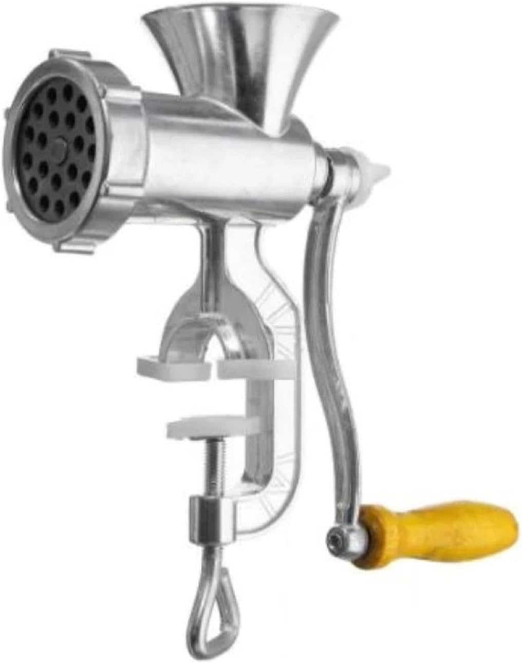 Aluminium Alloy Hand Operate Manual Meat Grinder Sausage Beef Mincer With Tabletop Clamp Kitchen Home Tool(Large size)