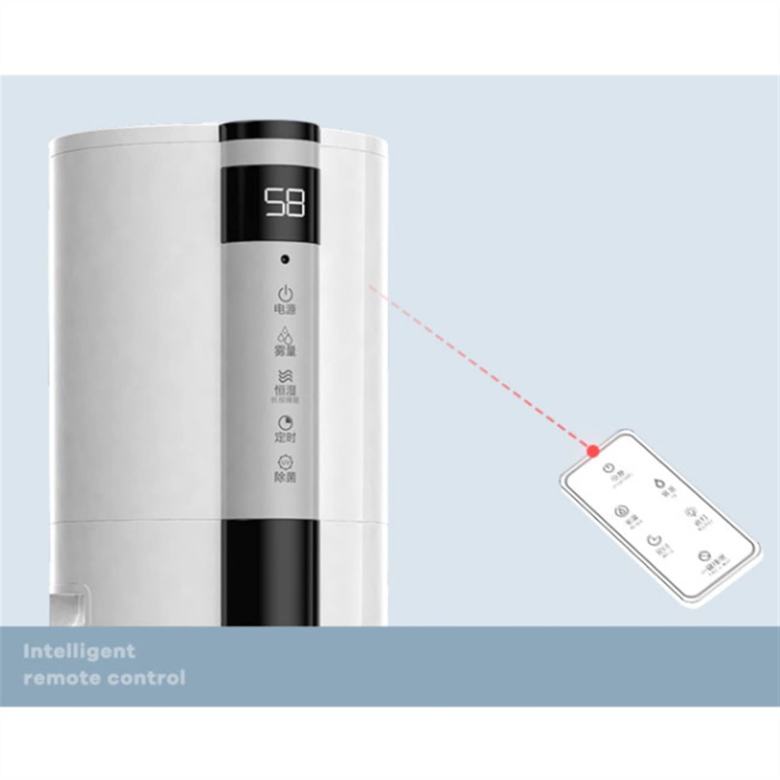 Umidificatore Umidificatore da Pavimento, Umidificatore Silenzioso con Riempimento Superiore per Camera da Letto Umidificatore a Umidità Costante Intelligente di Grande capacità per Uso Domestico - Um