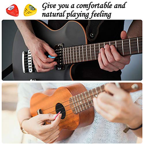 Qoosea Guitar Picks 40pcs with 2pcs Pick Holders & Metal Pocket Box Guitar Plectrums for Electric Acoustic Bass Guitar including 0.5mm 0.75mm 1.0mm 1.2mm color of Picks & Holders delivered randomly - Thumbnail 6