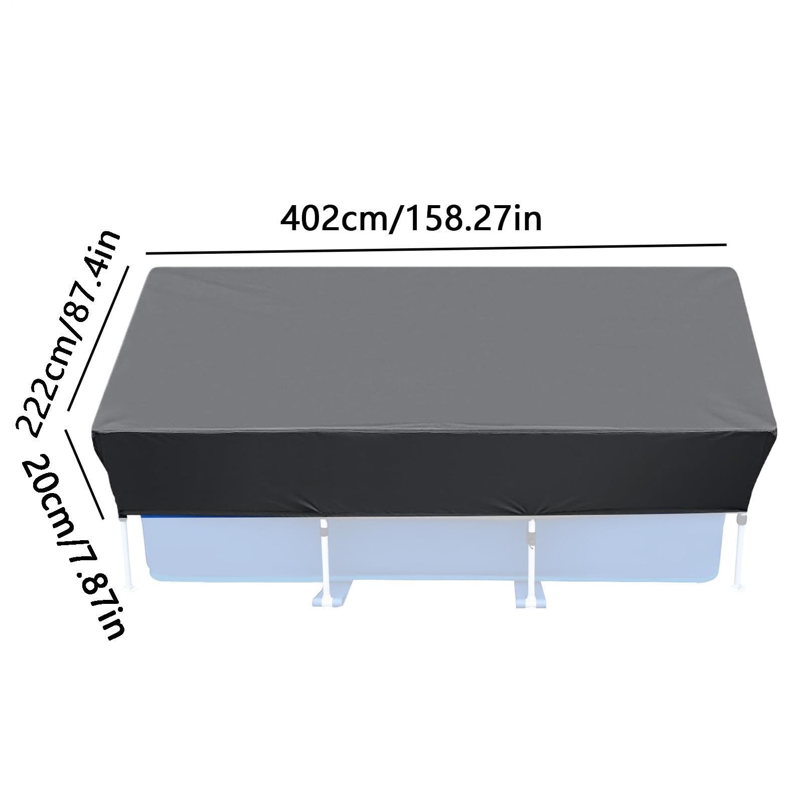 Coperture Per Piscina Telo In Tessuto Oxford 210D Impermeabile Con Cordino | copertura piscina rettangolare Per Cortile, Giardino, Patio, Prato E Condizioni Atmosferiche Avverse