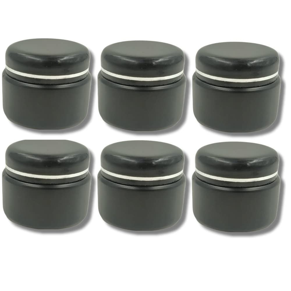 Hunky Dory PET Jar 12pcs 40Grams Unbreakable Plastic Black Cosmetics Shan Container for Creams,Lip Balm, Body Butter, Essential oil, Costemic, Makeup Use (Pack of 12)-picture-40