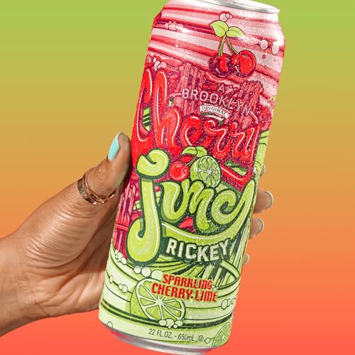 Image of AriZona Cherry Lime Rickey Soda | Fruit Juice Cocktail | 22 Fl Oz (24 Pack)