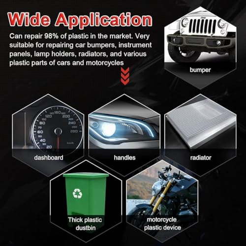 Image of 50 W Plastic Welding Repair Kit with Hot Stapler Gun, LED Work Light and 200 Stainless Steel Staples in 4 Types for Car Bumper, Dashboard and Plastic Crack Repair