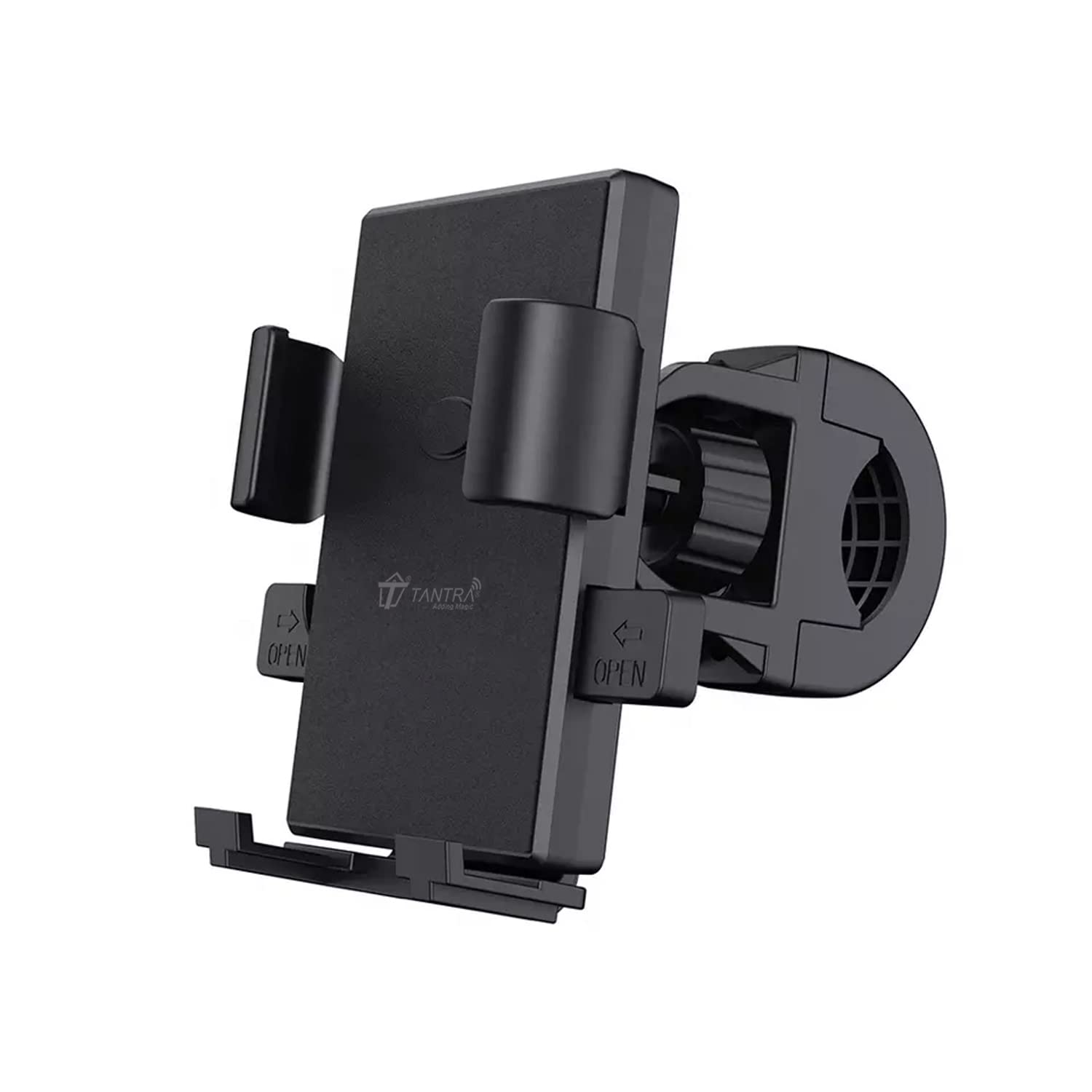 TANTRA S3A Mobile Holder for Bikes One Touch Technology Bike Mobile Holder for Maps and GPS Navigation, 360° Rotation, Firm Griping, Anti Shake Phone Holder for Cycle and Bike Accessories