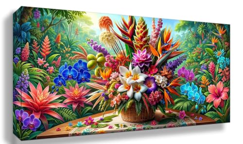 Cadeau homme et adulte original diamond painting fleur grand format pour activité manuelle