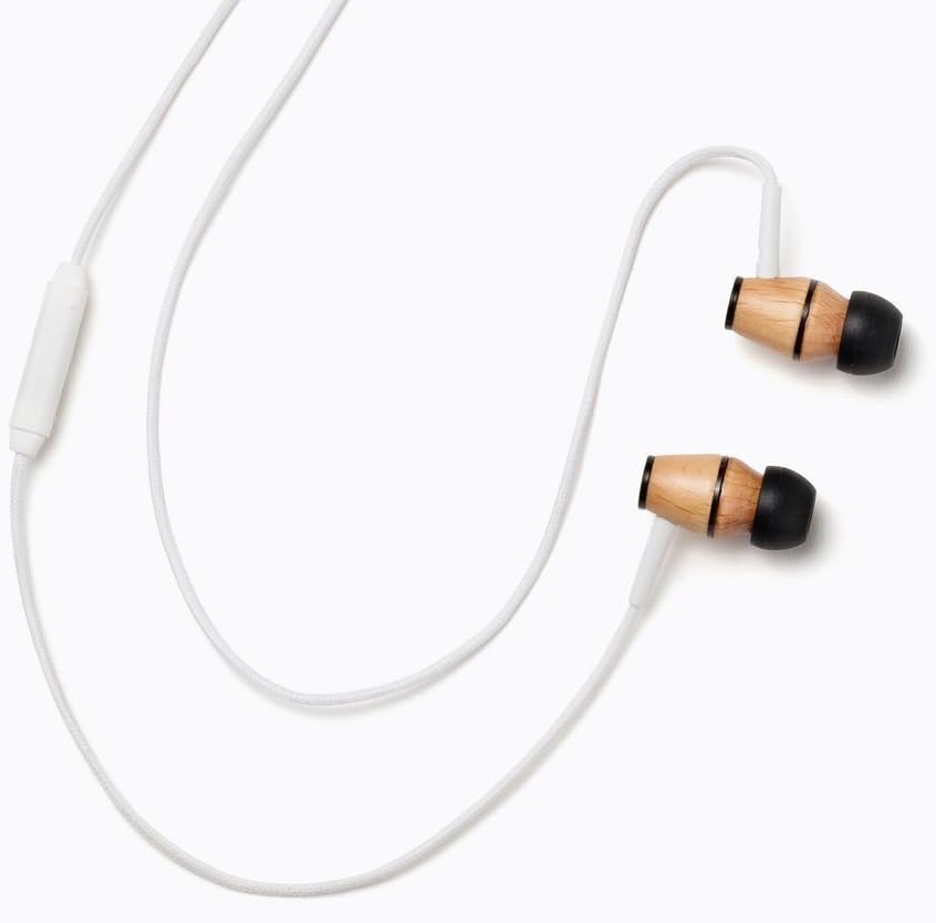 Symphonized XTC Premium Genuine Wood in-Ear Noise-isolating Headphones with Microphone (White) image 2