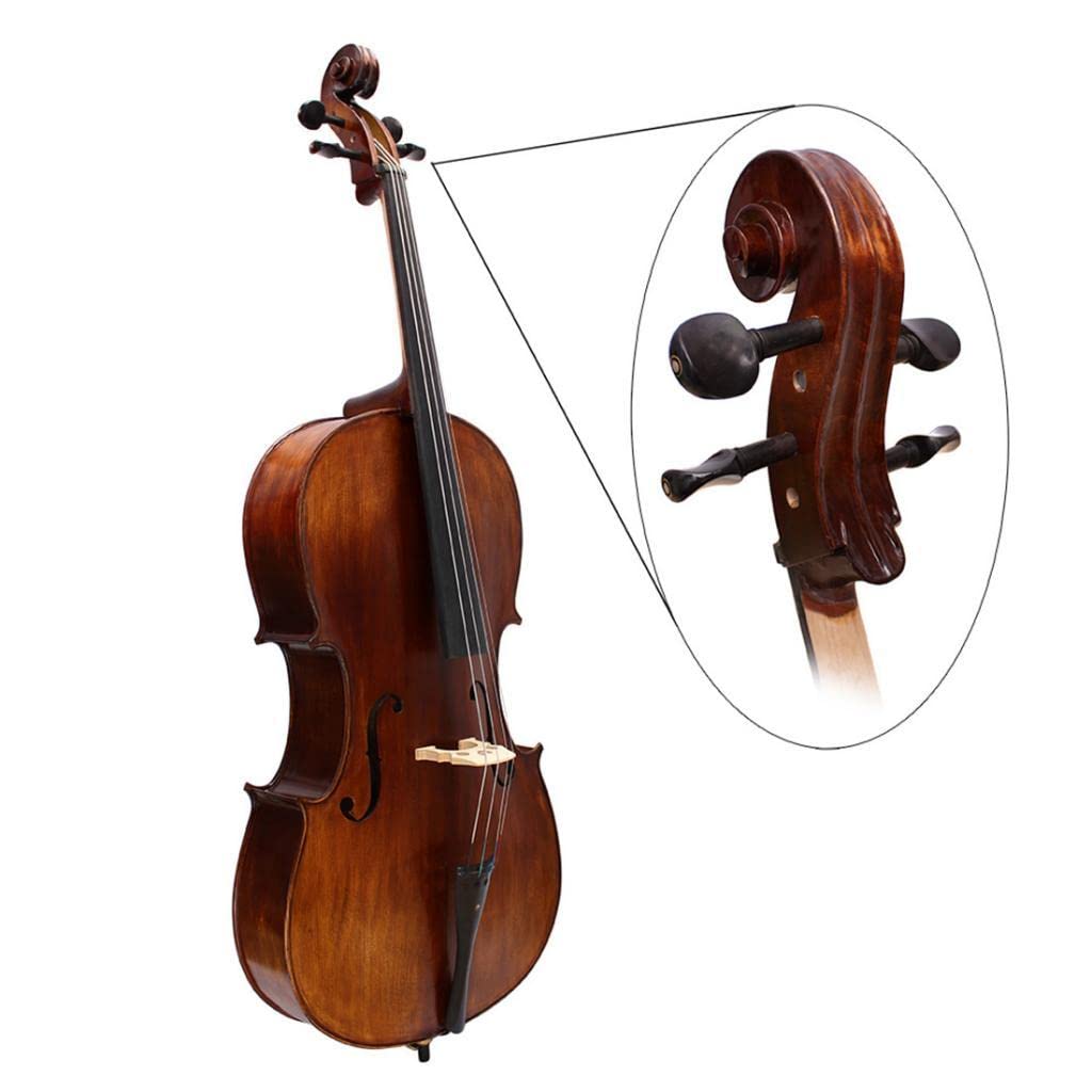 4 Pièces ébène 3/4 4/4 Taille Têtes de Machine pour Violoncelle Chevilles de Remplacement pour Violoncelle