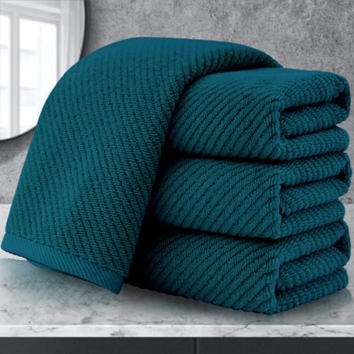 VOOVA & MOVAS Bathroom Hand Towels - 4PC Large 18" x 28", 100% Co...