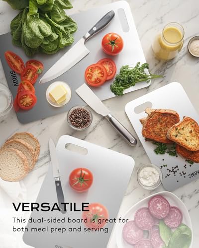 Titanium Cutting Board, 100% Pure Titanium Cutting Boards For Kitchen, Best Non Toxic titanium chopping board, Dishwasher safe, Hygiene and Durability for Meat, Fruit, and Vegetables (12.7L*8W)