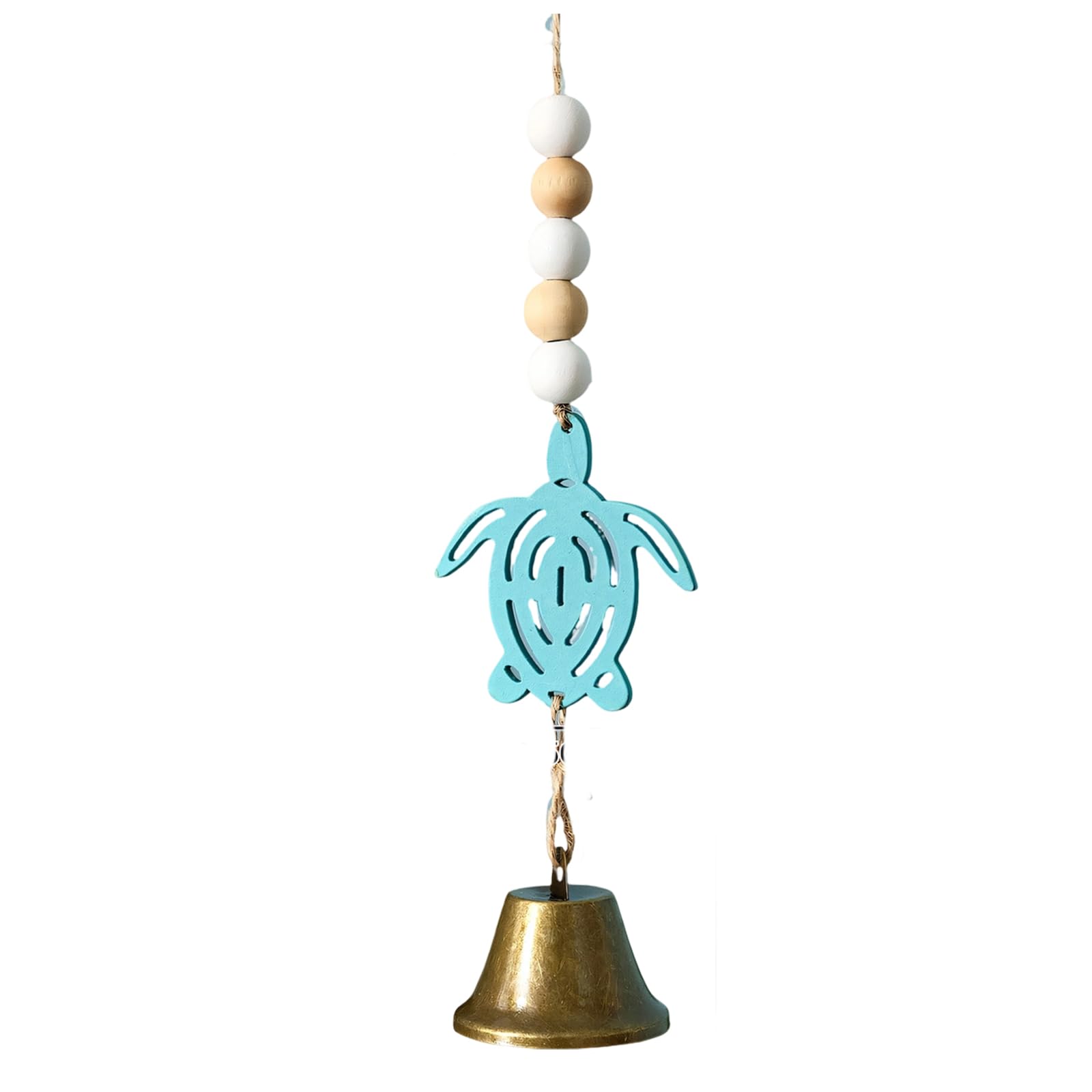 Seahorses/Starfishs Wind Chimes for Garden Decors Hanging, Mediterraneans Beach Themed Home Wood Windchime Beach Home Wood Windchime with Turtles Seahorses Starfishs Garden Decoration