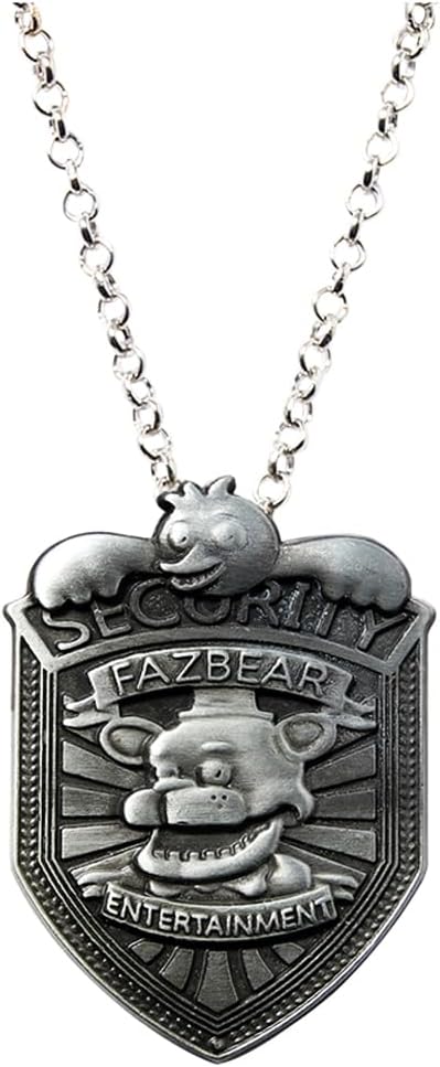 FNAF Sun & Moon Friendship Necklace - 5 Night Freddy Fazbear Chain - FNAF Costume Gift for Kids Men Women and Fans