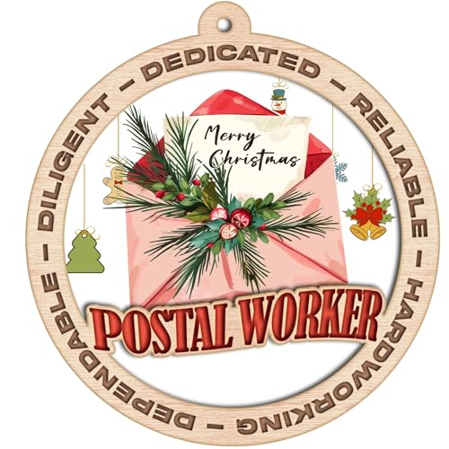 BlinkWishes Christmas Ornament for Postal Worker, Postal Worker Christmas Ornament, Mail Carrier Ornament, Postal Worker Ornament, for Mail Workers