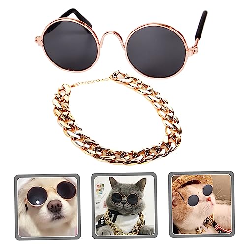 Set de Gafas y Collar para Mascotas POPETPOP miniatura 6