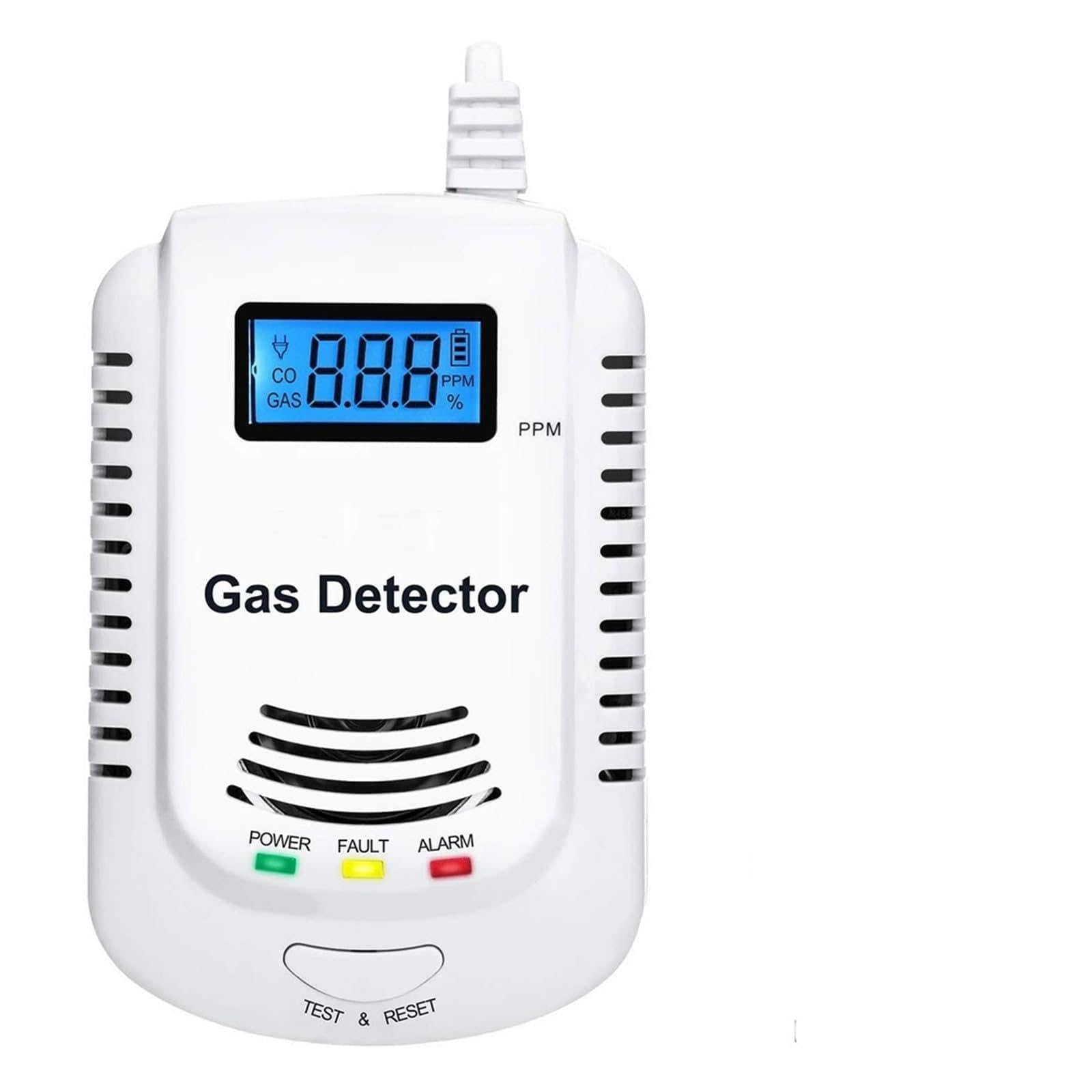 Kit De Alarma De Cocina Con Aviso Por Voz Independiente Con Pantalla LCD Natural Inflamable