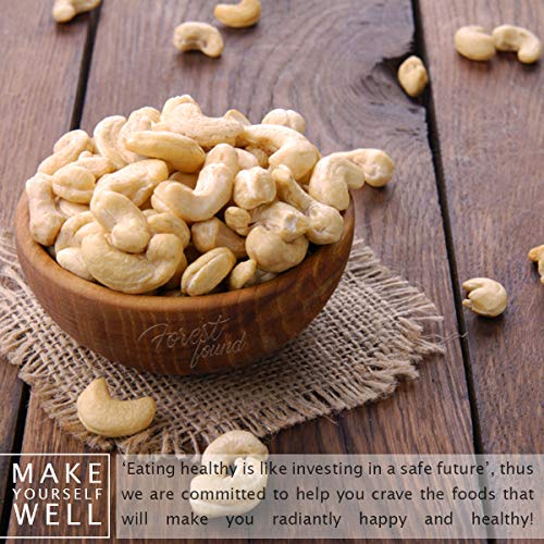 Image of Forest Found Whole Goan Cashew Nuts W320 Grade | Premium Natural & Crunchy Kaju, Sourced from Goa Farms, No Broken Pieces, Zip Lock Reusable Pouch | 400g