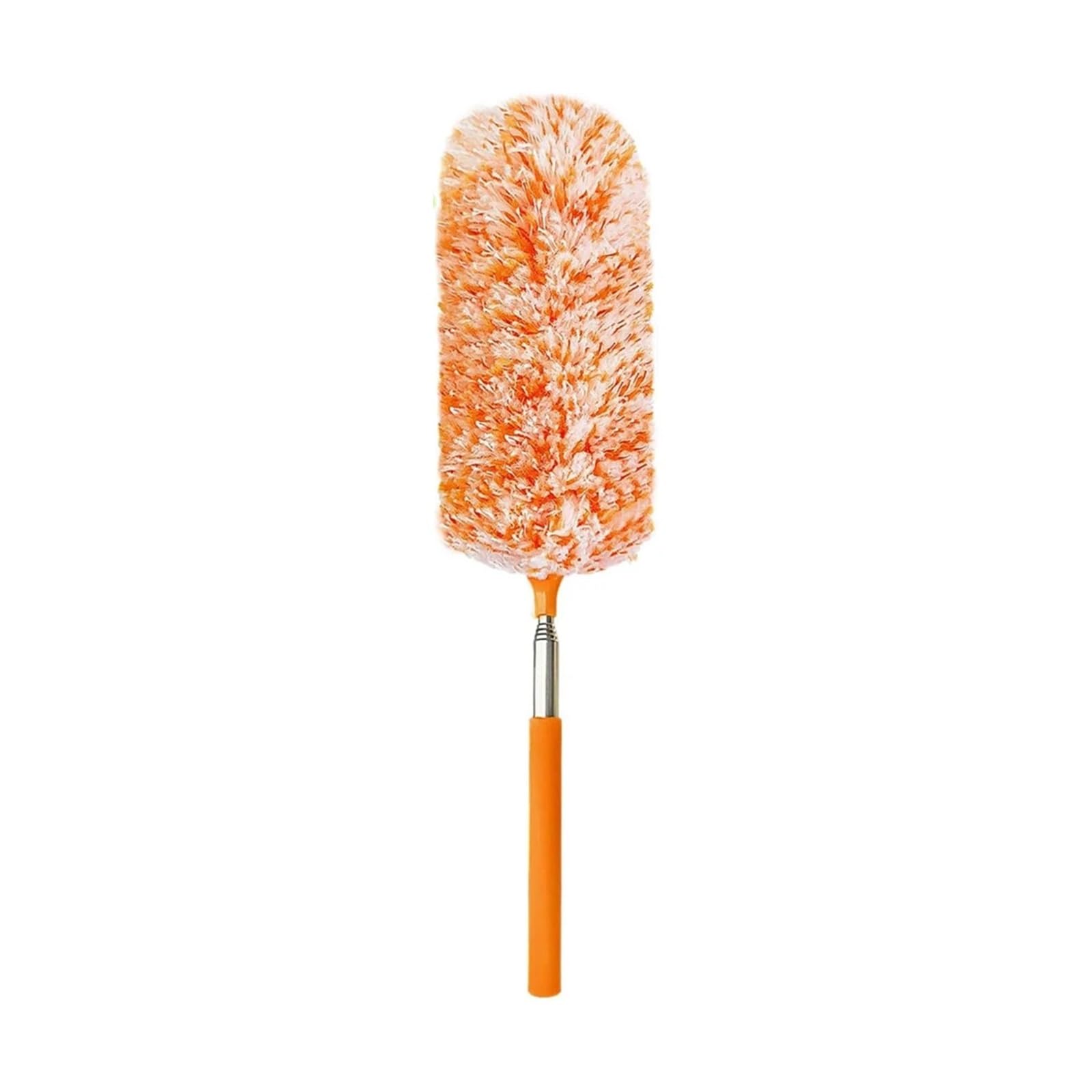 Extendable and Washable Microfibre Feather Duster, Reachable Cleaning Tool, Small Dusters for(Orange)