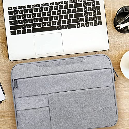 Image of Dynotrek Women Kindle 14 Inch Laptop Sleeve Case Protective Soft Padded Zipper Cover Carrying with Handle Computer Bag Compatible for Most Notebook Chromebook Tablet Ultrabook (Denim Grey)