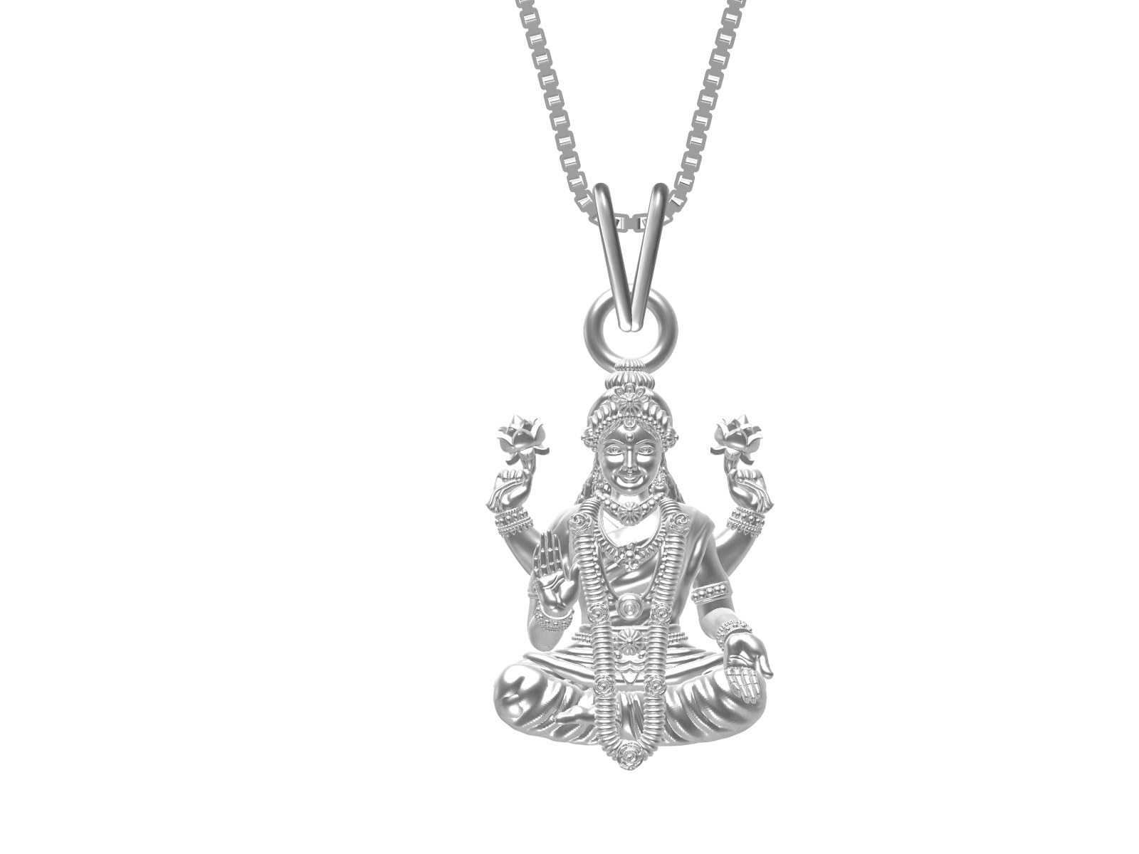 ZALKARI Maa Laskhmi Mataji Pendant Necklace For Men & Women Pure 925 Silver Laxmi Ji Locket For Good Wealth (B0CJ4LHGJL) Amazon Price History, Amazon Price Tracker