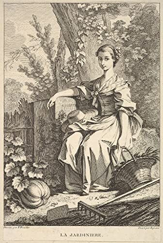 Lienzo El jardinero François Boucher cuadros decoración pared 58x90cm
