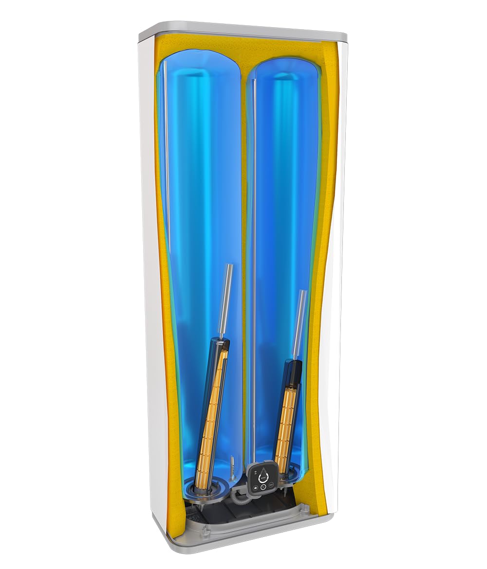 Edesa Flat 50 Wifi, termo eléctrico 50 litros, Calentador de agua horizontal o vertical, medidas 76,5 x 490 x 310cm, Fabricado para ser instalado en España