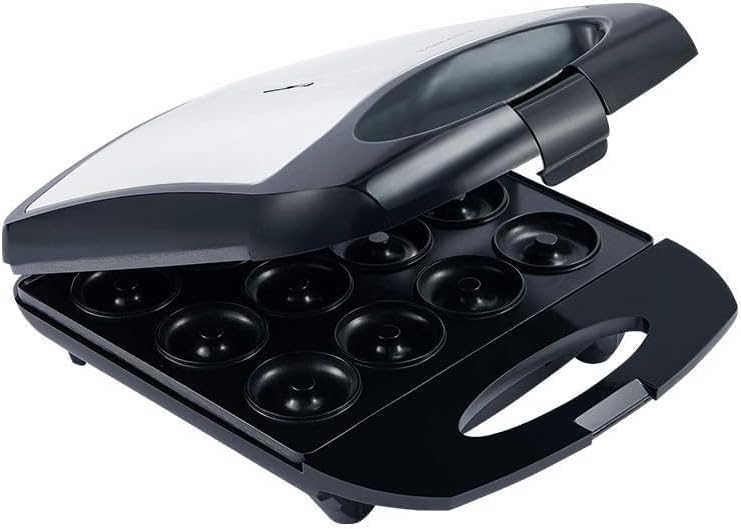 Miniatura 3 de Mini máquina para hacer panqueques, mini máquina para hacer donas para desayuno, aperitivos, postres y más con superficie antiadherente, máquina de