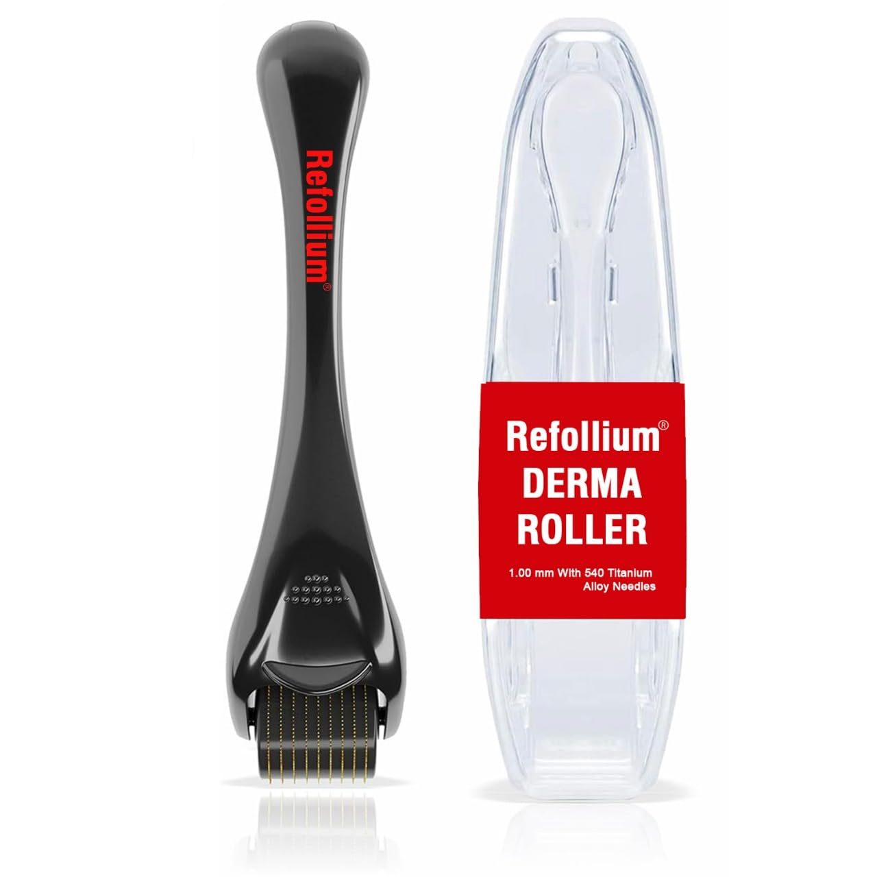 Refollium® 1.00 mm Derma Roller 540 Titanium Alloy Needles | Promotes Beard & Hair Growth & Reduces Acne Scars | Safe & Effective to Use (1.00 mm)-image-7