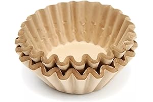 Natural Unbleached Brown Biodegradable Extra Large Coffee Filters for Commercial and Home Coffee Makers