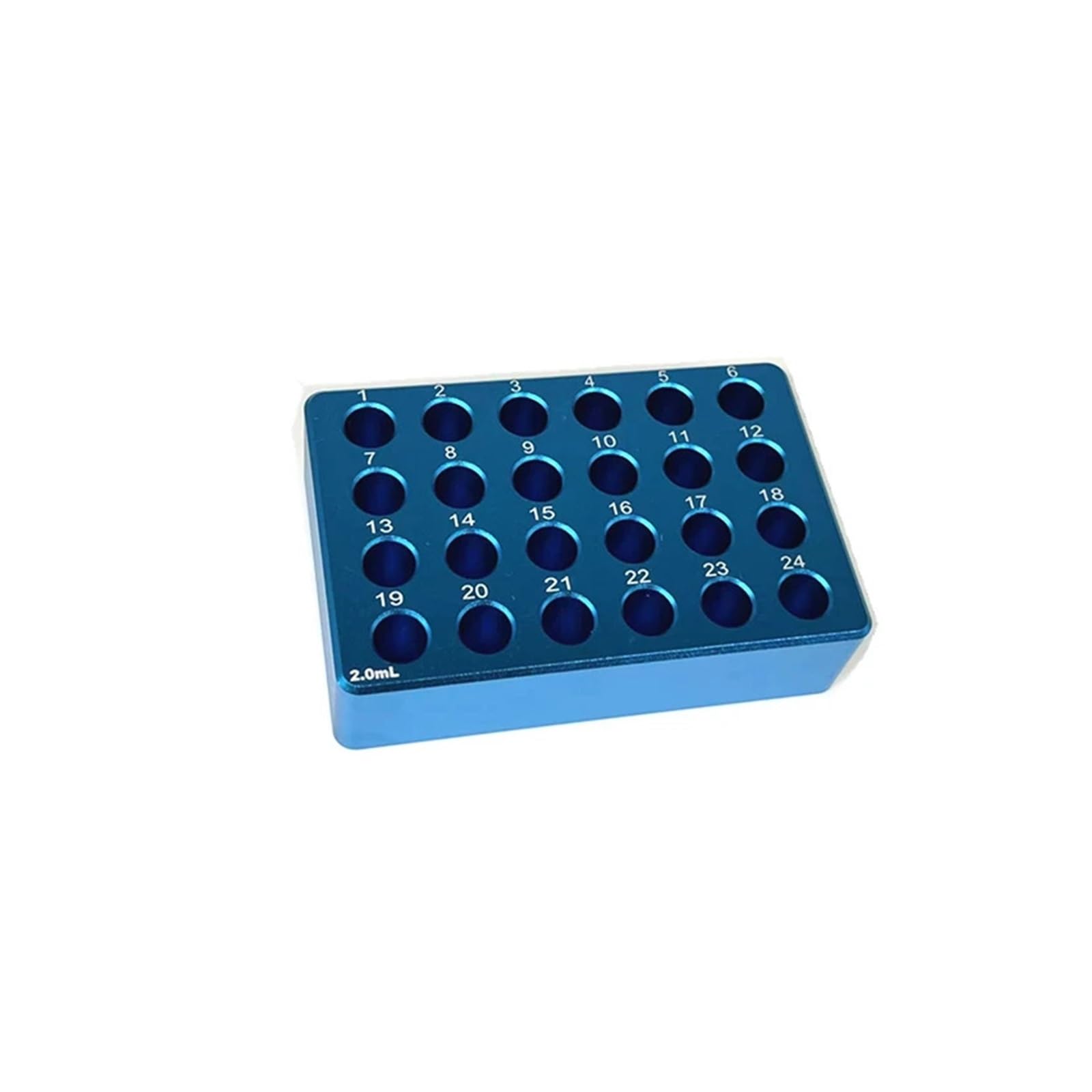 Gradilla Para Tubos De Centrífuga Enfriador Modular de hielo, termostato de baja temperatura, caja de hielo de aluminio preenfriado, 0,2/1,5/2/5/10/15/50ML, soporte de tubos centrífugos, 1/PK | 1.5 15holes G
