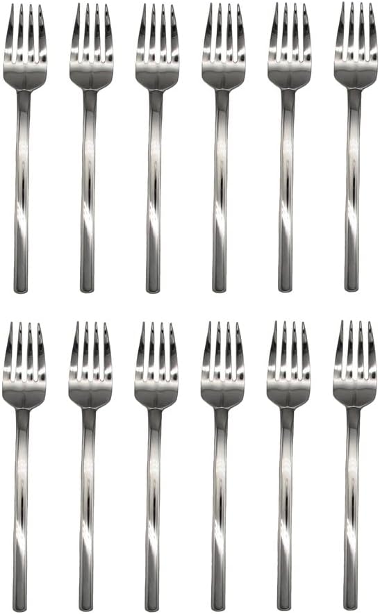 Mikasa Zena 18/8 Stainless Steel 7 5/8" Dinner Fork (Set of Twelve)