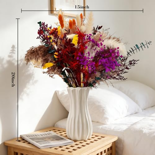 150 Piezas Flores Secas Bohemias y Pasto Pampas miniatura 4