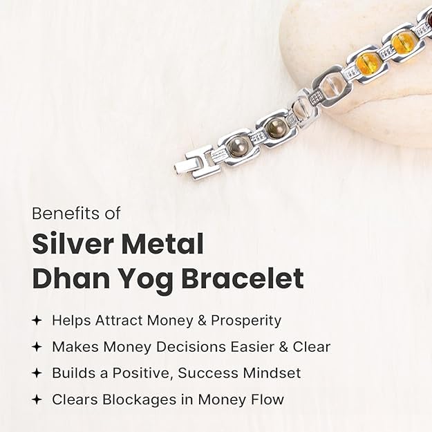 Image of BinsAura 7 Chakra Natural Gemstone Bracelet for Men & Women | Pyrite, Tiger Eye, Citrine, Green Aventurine, Black Obsidian, Amethyst & Rose Quartz Crystal Healing Beaded Bracelet | Adjustable Lucky Bracelet