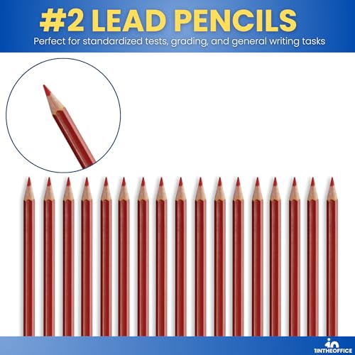 Lápices de color rojo 1InTheOffice pack x48 miniatura 4