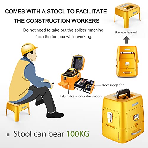 Signal fire AI-9 Optical Fiber Fusion Splicer, Splicing Heating Machine with 5 Seconds Splicing Time Melting 15 Seconds Heating, Optical Cleaver FTTH Kit for Optical Fiber & Cable Projects by Signal fire - Image 6