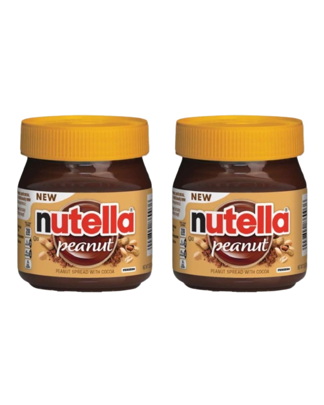 2X Confezione Per Nutella Peanut, crema spalmabile al cacao, nocciole e arachidi da 371g