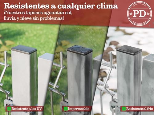 Miniatura 4 de Pd Tapones Laminares 40x20mm Para Tubo Cuadrado Tapones Rectangulares De Plástico Pe Tapones Para Tubo De Acero, Tubo De Acero Inoxidable, Tubo De Aluminio Y Perfil De Aluminio 10 Pts.