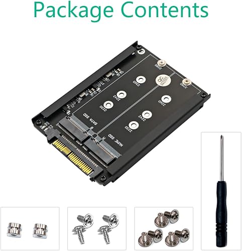 Miniatura 7 de HLT SSD NVME M.2 en 1 y llave BSSD con llave B & M a SFF-8639 U.2 con soporte de marco - Conserva mSATA SSD como unidad SATA de 0.276 in 2.5"