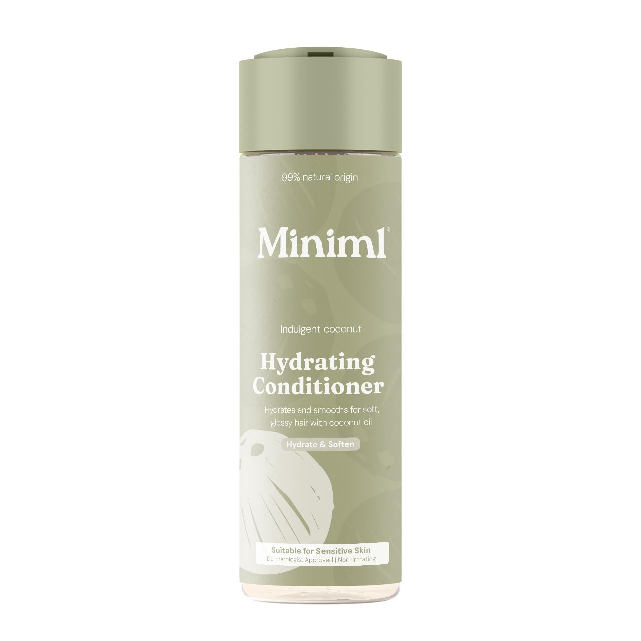 Miniml Hydrating Hair Conditioner - Indulgent Coconut 400ml, 99.6% Natural, Vegan & Cruelty-Free Conditioner for Normal to Dry Hair, Restores Moisture & Shine