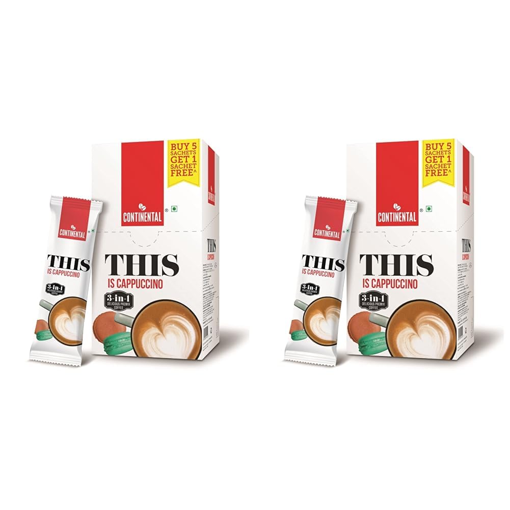 Continental This Cappuccino 3 In 1 Premix Instant Coffee 132 Gram (22G*6 Sachets) (Pack Of 2)-image-42