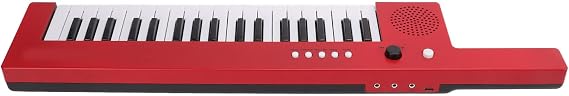 37 Key Keyboard Piano Portable Guitar Electronic Organ Mini Keytar Education Musical Instrument for Beginner Practice Play and Performance (BF-3755 red)