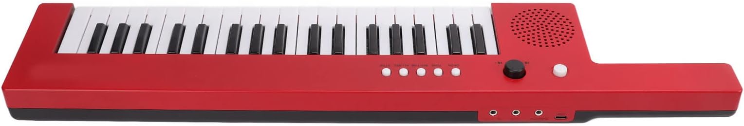 37 Key Keyboard Piano Portable Guitar Electronic Organ Mini Keytar Education Musical Instrument for Beginner Practice Play and Performance (BF-3755 red)