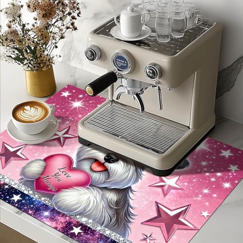 Image of HOMETITUTE Spring Stove Top Cover 28x20 Puppy Heart Heat Resistant