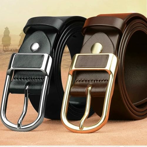 Retro Fashion Men'S Belt Alloy Japanese Buckle Antique Belt Casual Wear Belt Business Belt-13D Silver Black-100Cm3