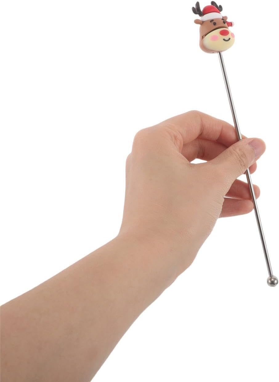 6pcs Christmas Coffee Stir Sticks Stainless Steel Reusable Swizzle