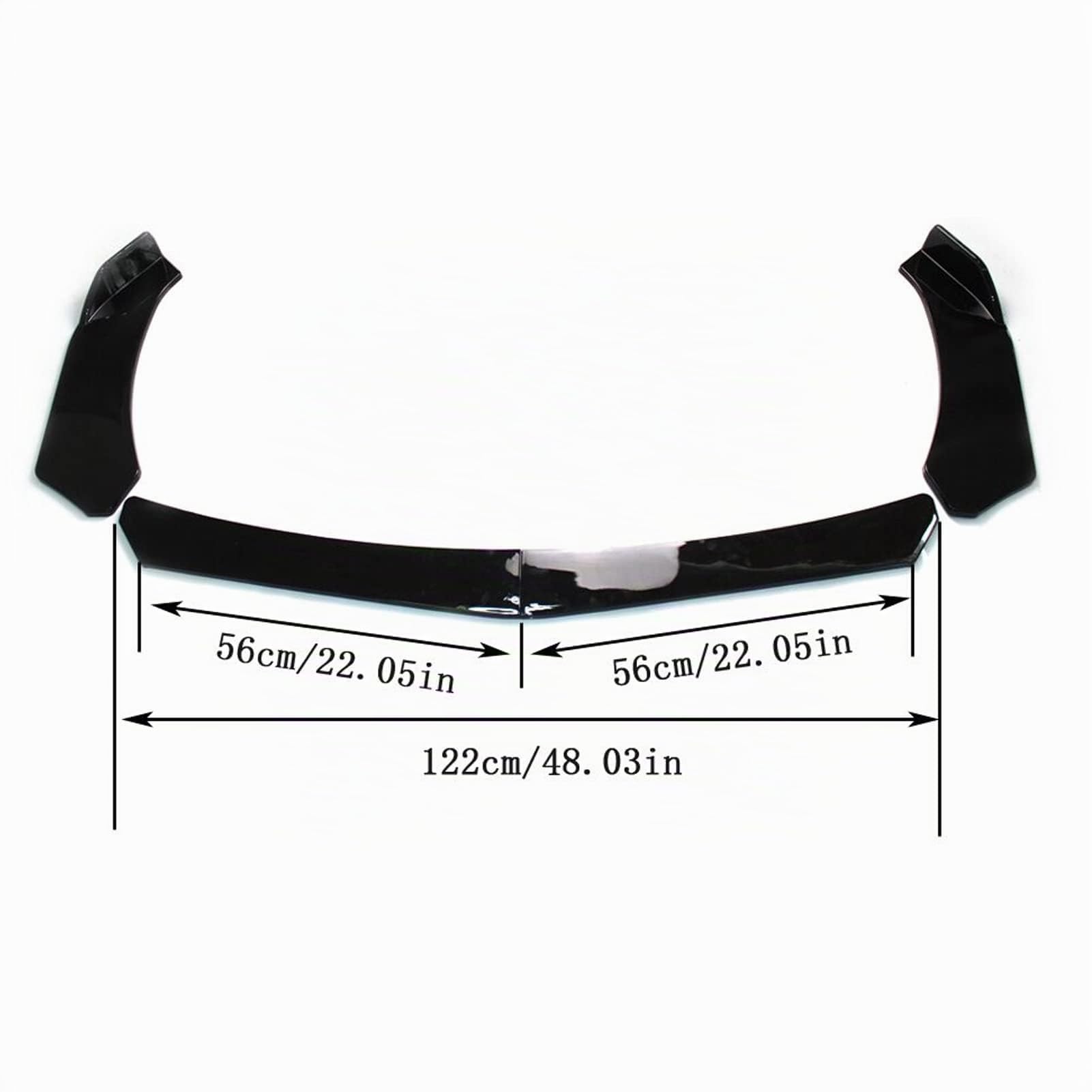 Paraurti Anteriore Lip Splitte Body Kit Spoiler Nero Lucido Universale Adatto per / /